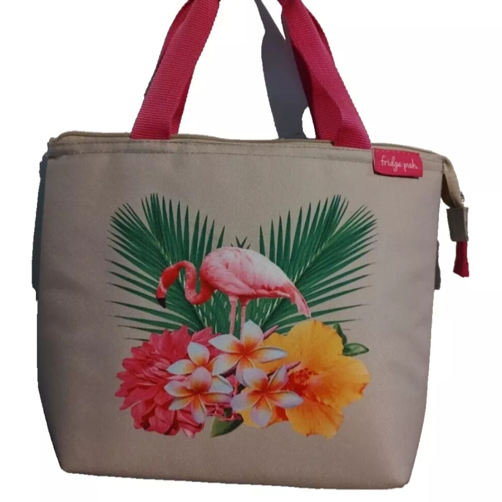 Fridge Pak Insulated Lunch bag Flamingo Tropical😀